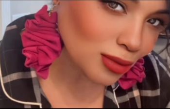 Fushia Promises Scrunchie Earrings