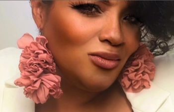 Mauve Lous Scrunchie Hydrangeas Earrings